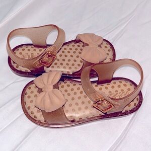 Mini Melissa bow sandals girls size 8 US / 22 EU